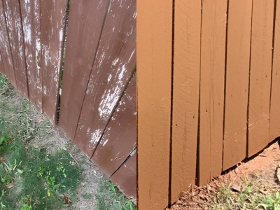 Wood Fence Before & After