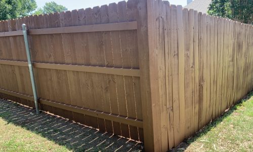 Stained Fence Corner
