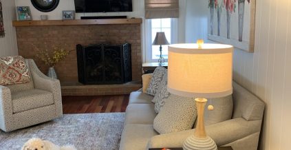 Brick Fireplace Painting Project