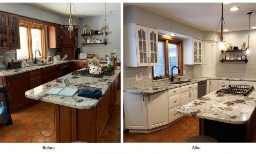 Kitchen Cabinet - Before and After