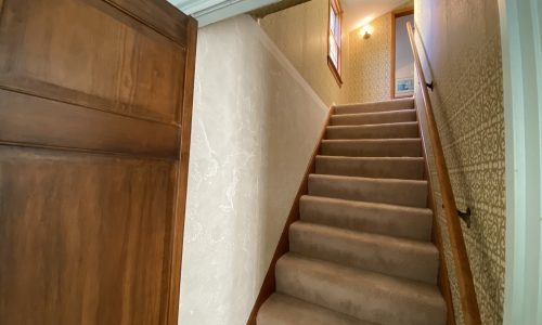 Stairway Before Wallpaper Removal