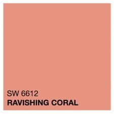ravishing coral color sample