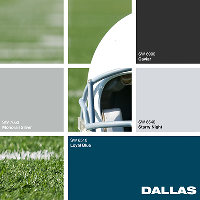 The Certapro Painters Football Fan Cave Color Scouting Report - Dallas Cowboys Paint Colors Sherwin Williams
