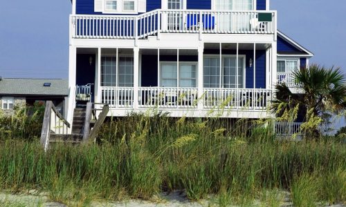 Navy Blue Beach House - Exterior Painting Project