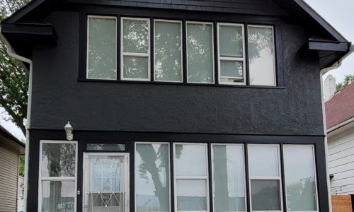 Bold Black Stucco Home in Saskatoon, SK