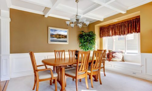 Brown & Open Dining Room