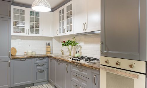 White-Gray Kitchen Color Scheme