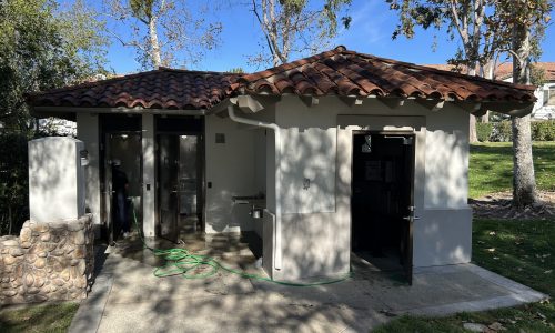 Mesa Linda Utility Building Exterior, Before