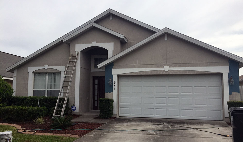 Stucco Painting and Minor Repair Before