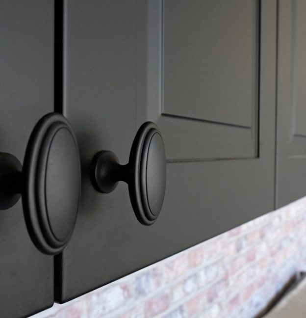monochrome black cabinet knobs