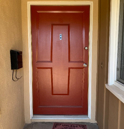 before painting front door