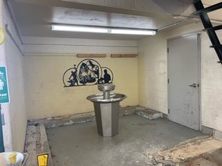 Locker Area before - Lancaster County Career & Technical Center